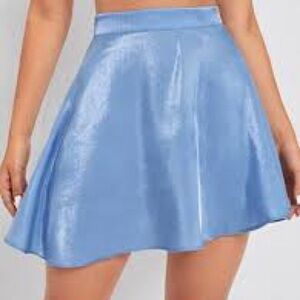 Blue Shein Chiffon Skirt